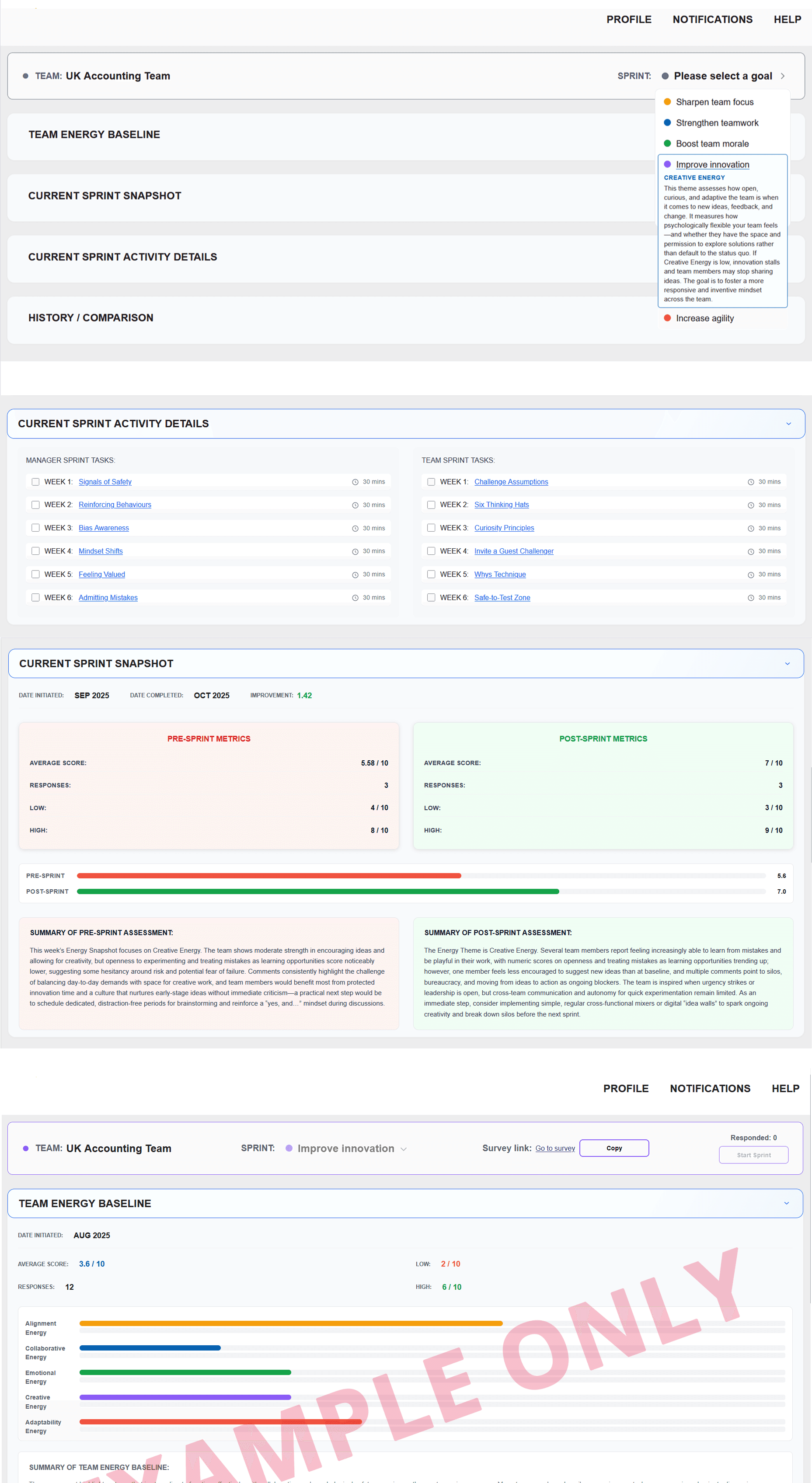 Платформа для оценки эффективности работы команды